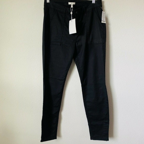 Joie Latrice Caviar High Waist Skinny Zip Ankle Pants